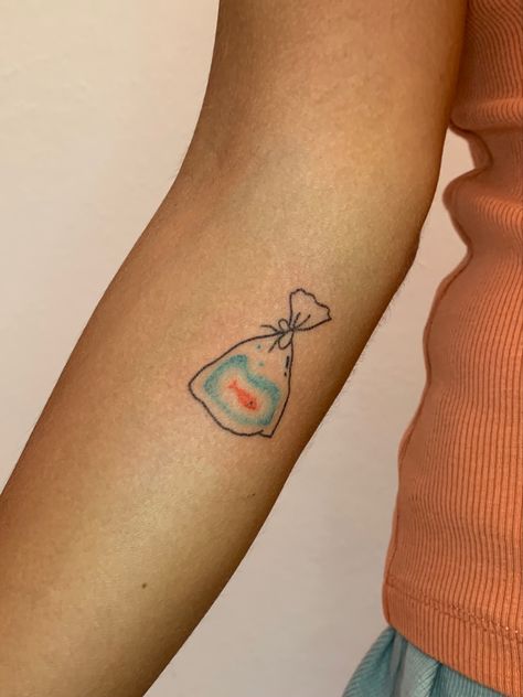 Color Stick And Poke Tattoo, Tiny Tats, Stick N Poke, Handpoke Tattoo, Stick N Poke Tattoo, Hand Poked Tattoo, Tattoed Girls, Poke Tattoo, Hand Poke