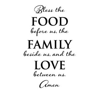 Quote Gratitude, Best Friend Soul Mate, Family Cookbook Project, Bless The Food Before Us, Bless The Food, Vinyl Wall Quotes, Quote Decals, Family Wall Art, Love Quotes With Images