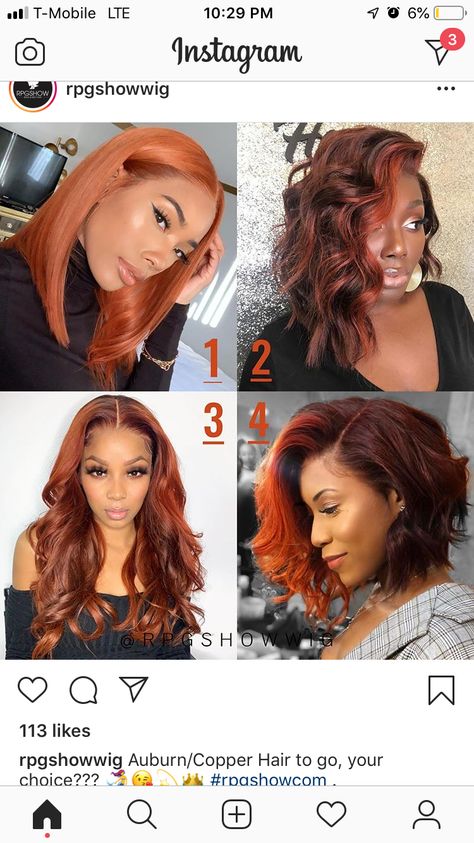 Bright Auburn Hair Color Black Women, Copper Hair With Dark Roots On Black Women, Auburn Bob Black Women, Copper Highlights Black Women, Winter Hair Colors For Black Women, Auburn Hair On Black Women, Red Brown Bob Black Women, Spring Hair Color Ideas For Black Women, Rich Copper Hair Color On Black Women