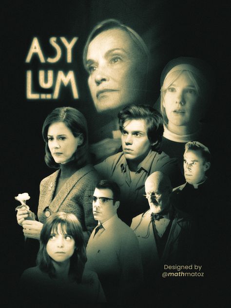 American Horror Story's Season 2 (Asylum) Poster. Using gradient map effect on Photoshop. Ahs Poster, American Horror Story Poster, Map Effect, Gradient Map, Ahs Asylum, American Horror Story Asylum, American Horror Story Seasons, Evan Peters, Best Seasons