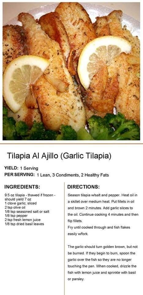 Lean Dinners, Medifast Recipes, Lean Protein Meals, Lean And Green, Tilapia Recipes, Lean Meals, Green Recipes, Lean And Green Meals, Greens Recipe