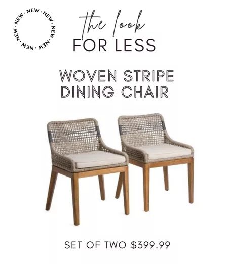 LILLIAN AUGUST HOME curated on LTK Striped Dining Chairs, Woven Dining Chairs, Striped Chair, Lillian August, Woven Chair, Florida Home, Dining Chair Set, Chair Set, Dining Chairs