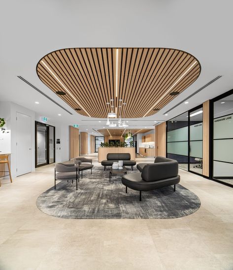 Robert Walters | IA Design Commercial Office Ceiling Design, Futuristic Office Design, Office Ceiling Design, Futuristic Office, Office Ceiling, Kenya Nairobi, Cozy Interior Design, Clean Desk, Interior Office