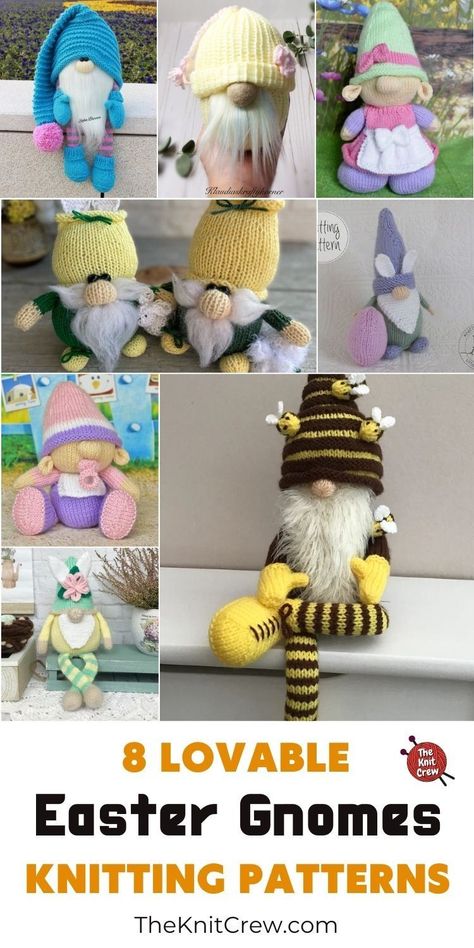 8 Lovable Knitted Easter Gnome Patterns. 8 Lovable Knitted Easter Gnome Patterns curated by The Knit Crew. Free Knitted Gnome Pattern, Knitted Gonks Free Pattern, Easter Knits Free Patterns, Knitted Gnomes Pattern, Gnome Knitting Pattern, Free Gnome Knitting Patterns, Free Easter Knitting Patterns, Knitted Gnome Pattern Free, Gnome Knitting Pattern Free