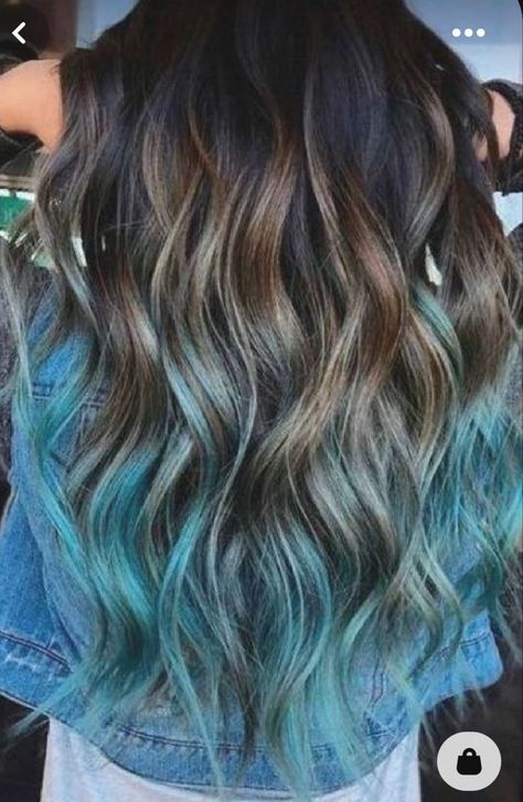 Hair Color Dark Blue, Blue Hair Highlights, Dark Ombre Hair, Best Ombre Hair, Trendy We Fryzurach, Blue Ombre Hair, Dark Blue Hair, Brown Ombre Hair, Teal Hair