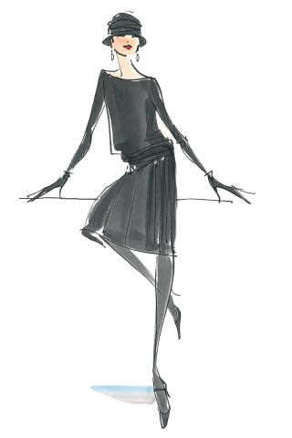 Dress Styles - The Hundred Dresses by Erin McKean Excerpt - Elle Chanel Jersey, Fashion Design Inspiration, Moda Chanel, Mode Chanel, Watercolor Fashion, Fashion Illustration Dresses, Fashion Illustration Sketches, Fashion Art Illustration, Fashion Illustrator