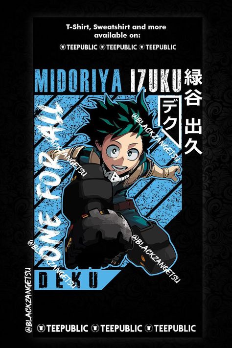 Izuku Midoriya == MY HERO ACADEMIA = Anime Poster Style Character Cover v1 Anime Otakus & Weebs will love this design of the Blood Fiend. Izuku Midoriya's anime magazine cover style design make this the perfect gift for anime & manga fans, otakus or anyone who loves MY HERO ACADEMIA or Japanese culture. Amazing Birthday present idea or Christmas gift for friends, siblings, or your partner. They'll love this. Anime Magazine Cover, Dc Comics Vs Marvel, Anime Magazine, My Hero Academia Merchandise, Christmas Gift For Friends, My Hero Academia Anime, Style Character, Cyberpunk Anime, Tshirt Design Inspiration