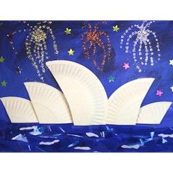 Learn more about the history and culture of Australia as you make the Sydney Opera House from paper plates with the kids. Australia For Kids, Paper Plate Art, Australia Crafts, World Thinking Day, Paper Plate Crafts, Plate Crafts, Australia Day, We Are The World, Plate Art