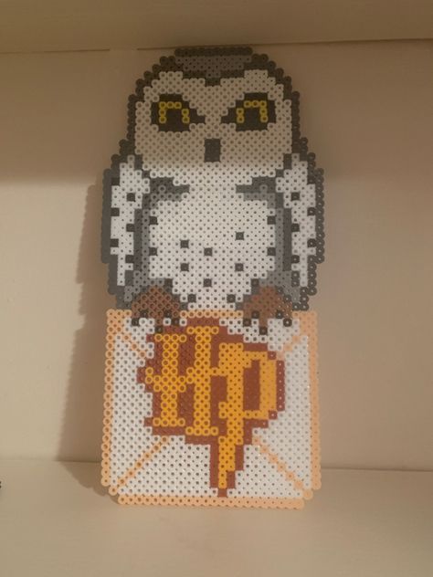 #hedwig #harrypotter #perlerbead Hedwig Perler Bead Pattern, Duplicate Stitch, Lucky Charms Cereal, Hamma Beads, Art Perle, Beads Designs, Drawing Stuff, Perler Beads Designs, Lucky Charms