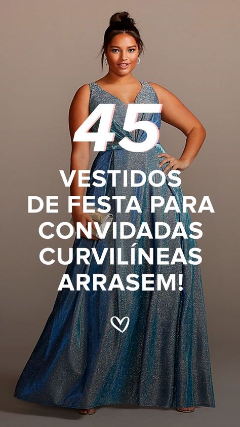 45 vestidos de festa para convidadas curvilíneas arrasarem! Corpos reais arrasam e merecem vestidos à altura! Qual deles você escolheria? #casamentoscombr #vestidosdefestaconvidadas #vestidosdefesta2022 #convidadascasamentos #convidadastendências #vestidosmulherescurvilíneas #mulherescurvilineas Moda Festa Plus Size, Plus Size Inspiration, Vestidos De Novia, Plus Size, Women's Top