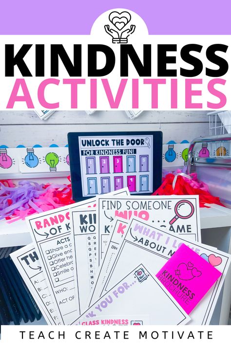 Celelbrate kindness in your classroom! This blog is full of engaging and fun ideas for practicing kindness with your students. Set up a kindness week, a kindness challenge, or embed these activities into your daily routines during the month of February. These LOW PREP and ready to use activities are perfect for any classroom. Activities For February, February Valentines Day, Kindness Notes, Classroom Designs, Kindness Week, Activities For The Classroom, Mountain Bluebird, Morning Meeting Activities, Meeting Activities