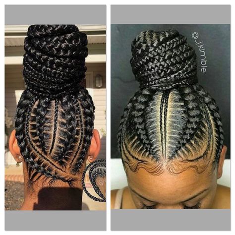 Braided Updo For Black Women, Updo For Black Women, Black Women Cornrows, Cornrow Updo Hairstyles, Women Cornrows, Cornrows Braids For Black Women, Black Hair Updo Hairstyles, Different Braids, Feed In Braids Hairstyles