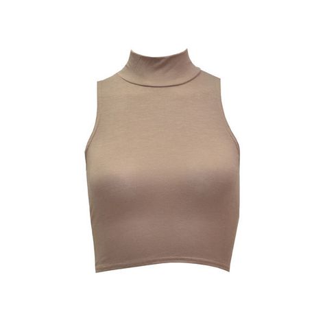 Womens Psyche turtleneck crop tank in Mocha (£6) ❤ liked on Polyvore featuring tops, shirts, crop tops, crop, turtleneck shirt, cropped shirts, shirt crop top and cropped turtleneck Beige Crop Top, Turtle Neck Shirt, Turtleneck Tank Top, Beige Crop Tops, Shirts Crop Tops, Shirts Crop, Beige Shirt, Turtle Neck Crop Top, Beige Top