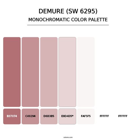 Demure (SW 6295) - Monochromatic Color Palette Color Palette Monochromatic, Monochromatic Color Palette, Opposite Colors, Monochromatic Palette, Color Picker, Color Tone, Orange Grey, Colour Images, Brand Colors