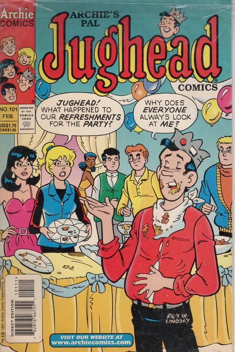 Vintage Archie, Feb 1997 comic, No 101, Archies Pal, Jughead, VG condition, stored in mylar, inexpensive shipping Archie Comics Jughead, Jughead Comics, Archie Jughead, Pulp Fiction Book, Comic Poster, Yearbook Themes, Pink Posters, Archie Comics, Comic Page