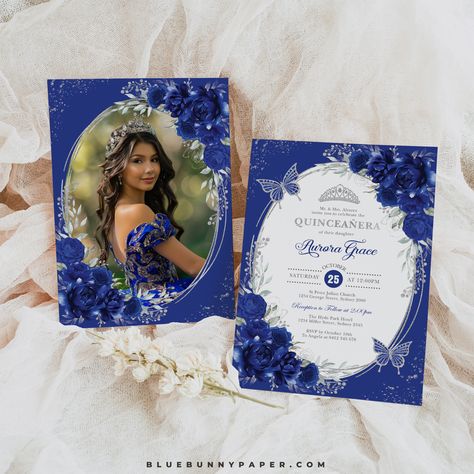 Invitations Quinceanera, Template Flower, Australia Photos, Blue Bunny, Quinceanera Invitations, Flower Butterfly, Royal Princess, Busy Parents, Party Needs