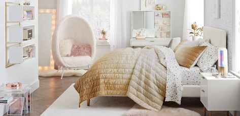 Teen Bedrooms | Teen Room Ideas & Inspo | Pottery Barn Teen Marquee Flooring, Cave Chair, Teen Bedrooms, Pb Teen, Room Refresh, Sleek Storage, Girl Beds, Teen Room, Pottery Barn Teen