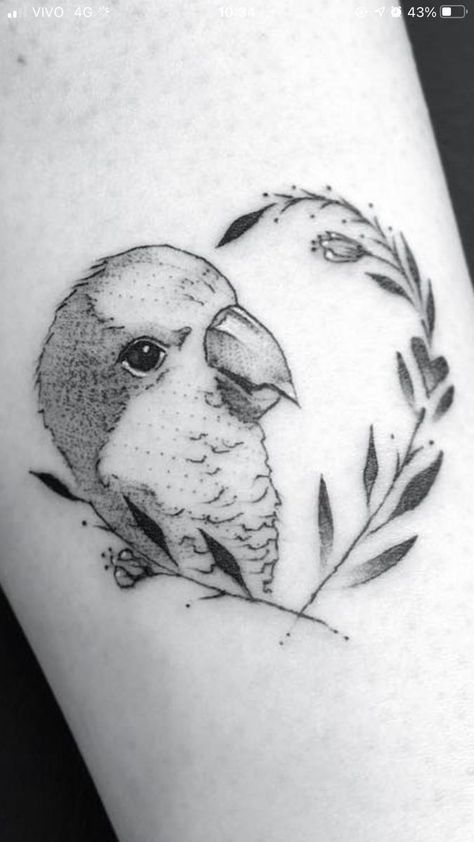 Budgie Tattoo, Parrot Tattoo, Matching Friend Tattoos, Writing Tattoos, Infinity Tattoos, Pretty Tattoos For Women, Tatuaje A Color, Dad Tattoos, Cool Small Tattoos