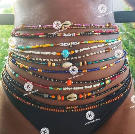 Bead Fashion, Waist Beads African, Waist Jewelry, Earthy Jewelry, Belly Jewelry, Wrist Jewelry, Waist Beads, Dope Jewelry, Jewelry Fashion Trends