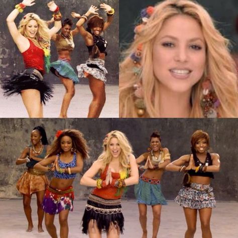 Waka Waka (This Time For Africa) by Shakira Shakira This Time For Africa, Shakira Music Video Outfit, Shakira Inspired Outfits, Shakira Iconic Outfit, Iconic Shakira Outfits, Shakira Halloween Costume, Shakira Costume, Waka Waka Shakira, Shakira Music Videos