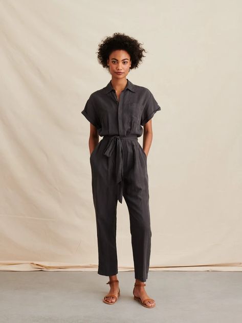 Linen Jumpsuit Outfit, Jumpsuit Outfit Work, Kimono Jumpsuit, Work Jumpsuit, Alex Mill, Look Formal, Black Playsuit, Jumpsuit Outfit, Linen Jumpsuit