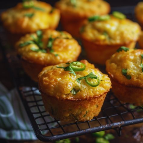 Cornbread Jalapeño Popping Muffins: A Spicy, Savory Snack Jiffy Cornbread Appetizers, Jalepeno Cornbread Jiffy Corn, Homeschool Snacks, Jalapeno Cornbread Jiffy, Cornbread Appetizer, Cornbread Jalapeno, Mini Cornbread Muffins, Jalapeno Recipe, Spicy Queso