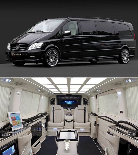 Klassen's V-Class is a private jet on wheels, here's a look inside one... Mercedes Sport, Mercedes Benz Vans, Mercedes Benz Viano, Video Game Consoles, Luxury Van, Mercedes Benz Vito, New Luxury Cars, Folding Tables, Luxury Car Interior