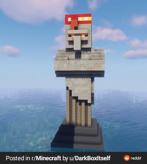 Minecraft Statue, Minecraft Castle Blueprints, Minecraft Japanese House, Minecraft Modern City, Minecraft Statues, Minecraft Structures, Minecraft Banner Designs, Minecraft House Plans, Bangunan Minecraft