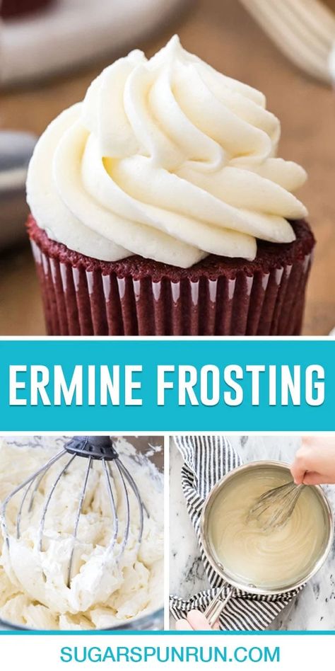 Ermine Frosting - Sugar Spun Run Homemade Cakes Recipes, Ermine Icing, Cooked Icing, Red Velvet Cakes, Ermine Frosting, Velvet Cakes, Cake Frosting Recipe, Icing Frosting, Homemade Frosting