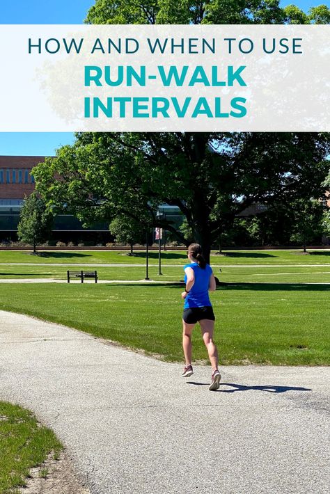 Run-walk intervals are not just for beginner runners! Learn how and when to use run-walk intervals to optimize your training and reduce injury risk. Run Walk Intervals, Weekly Gym Workouts, Running Advice, Training For Runners, Fitness Backgrounds, Running Group, Strength Training For Runners, Interval Running, Benefits Of Running