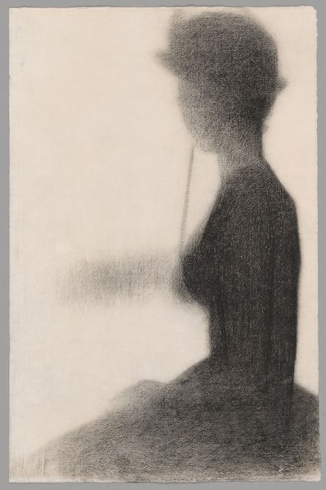 George Seurat, Woman With A Parasol, Paul Signac, Conte Crayon, Odilon Redon, Walker Evans, Crayon Drawings, French Paintings, Classic Art Prints