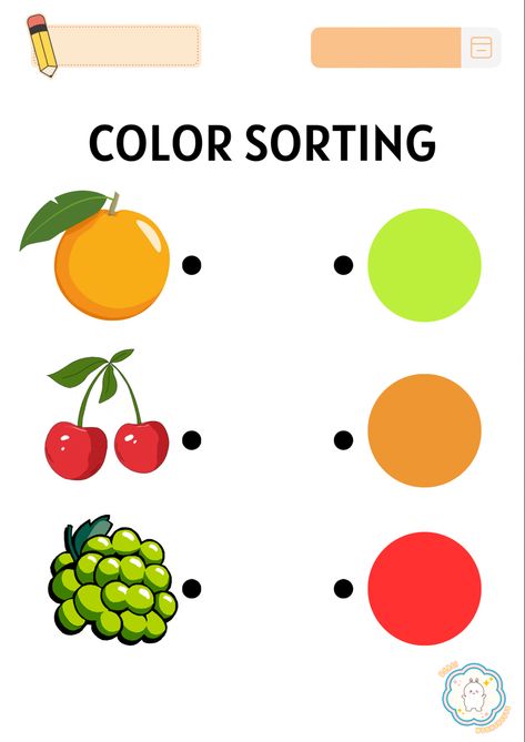 MATCHING FRUITS COLORS Shape Matching, Matching Colors, Montessori Activities, Toddler Room, Matching Games, Preschool Activities, Color Matching, Preschool, Fruit