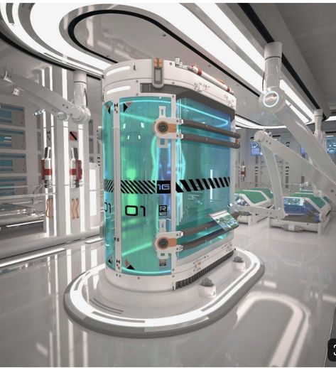 Futuristic Laboratory, Sci Fi Laboratory, Scifi Interior, Laboratory Design, Futuristic Space, San Myshuno, Spaceship Interior, Sci Fi Environment, Futuristic Interior