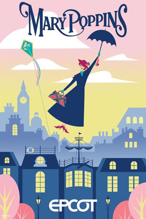 BREAKING: Mary Poppins "Cherry Tree Lane" Neighborhood Coming to United Kingdom Pavilion at Epcot - WDW News Today Disney Parque, Disney Tourist Blog, Walt Disney Imagineering, Disney World Rides, Disney Imagineering, Disney Print, Disney Epcot, Disney Posters, Walt Disney Animation Studios