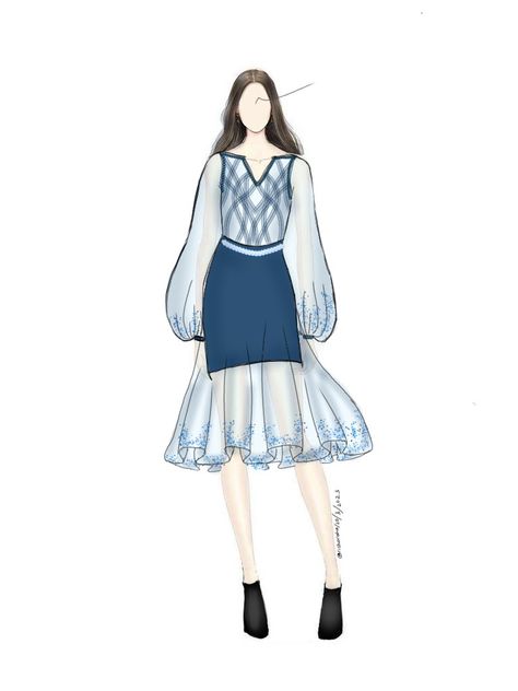 Dress #fashion desain #desain #busana #fashion #sketsa #dress Outfit Gereja, Sketsa Dress, Busana Casual, Color Art Lessons, Sketch Face, Design Dresses, Korean Dress, Fashion Design Sketches, Dress Fashion