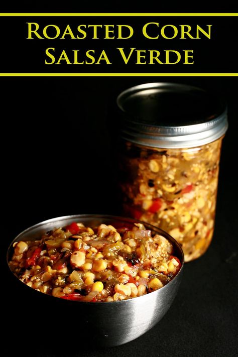 Roasted Corn Salsa Verde for Canning Pickled Corn, Salsa Canning Recipes, Grilled Corn Salsa, Roasted Corn Salsa, Preserving Recipes, Corn Salsa Recipe, Canning Salsa, Salsa Verde Recipe, Canning Fruit