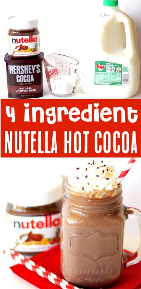 Nutella Hot Cocoa, Nutella Hot Chocolate Recipe, Recipes Nutella, Crockpot Drinks, Nutella Hot Chocolate, Crockpot Hot Chocolate, New Year's Desserts, Hot Cocoa Recipe, Frugal Girls