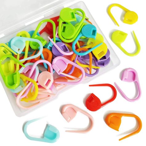 50 Pieces Colorful Knitting Markers Crochet Clips Crochet Pins Bulk Stitch Markers Locking Stitch Knitting Place Markers DIY Craft Plastic Safety Pins Weave Stitch Needle Clip Counter(10 Colors) : Amazon.ca: Home Crochet Baby Dress Free Pattern, Stitch Counter, Knitting Markers, Crochet Stitch Markers, Pin Weaving, Beautiful Dawn, Diy Marker, Sewing Supplies Storage, Crochet Fabric