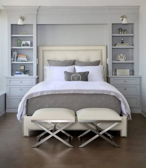 50 Primary Bedrooms with Built-In Shelves (Photos) Bedroom Built Ins, Transitional Bedroom, Trendy Bedroom, Remodel Bedroom, Rustic Bedroom, Contemporary Bedroom, Modern Bed, Beautiful Bedrooms, Bedroom Storage