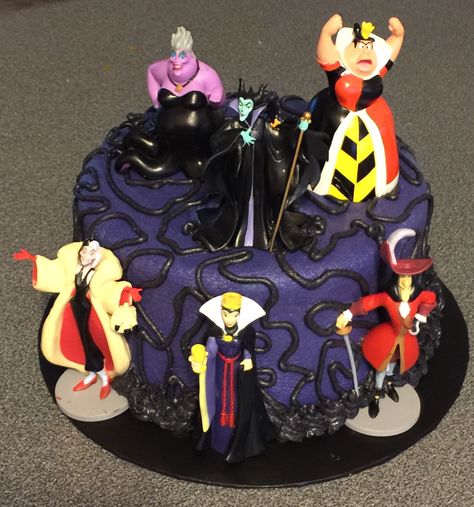 Disney Villain Birthday cake by www.dkscakes.com Disney Villain Birthday Cake, Disney Villain Cake Ideas, Villains Birthday Cake, Disney Villains Birthday Cake, Disney Villains Cake Ideas, Disney Villains Birthday Party Ideas, Disney Villain Birthday, Disney Villain Cake, Villain Birthday Party