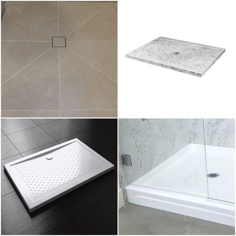 The 4 Best Materials for Shower Bases & Pans - A Comparison Building A Shower Pan, Fiberglass Shower Pan, Shower Flooring, Stone Shower Floor, Shower Frame, Shower Pans And Bases, Shower Pan Installation, Shower Pan Tile, Acrylic Shower Base