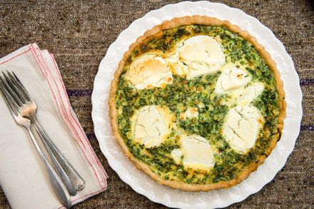 Quiche With Herbs and Goat Cheese Recipe - NYT Cooking Herb Quiche, Goat Cheese Quiche, Goat Cheese Recipes, Cheese Quiche, Cooking Courses, Savory Tart, Nyt Cooking, Quiche Recipes, Spring Recipes