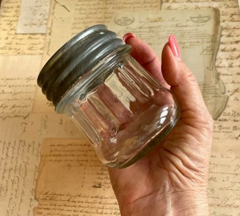 "Vintage half pint canning jar has a zinc Ball jar lid with white milk glass liner. This cutie is in excellent condition with no hazing, chips or cracks. The lid is rust-free and easily screws on and off. It measures 3 1/2\" tall x 2 3/4\" wide Your satisfaction is guaranteed. ♥ Buy Unique. Buy Quality. ♥ Buy BlueGateStudios. Enjoy, and thanks for looking!" Ball Canning, Pink Mason Jars, Jar Fillers, Vintage Glassware Antiques, Canning Jar Lids, Ball Jar, Vintage Mason Jars, Garage Sale Pricing, Canning Jar