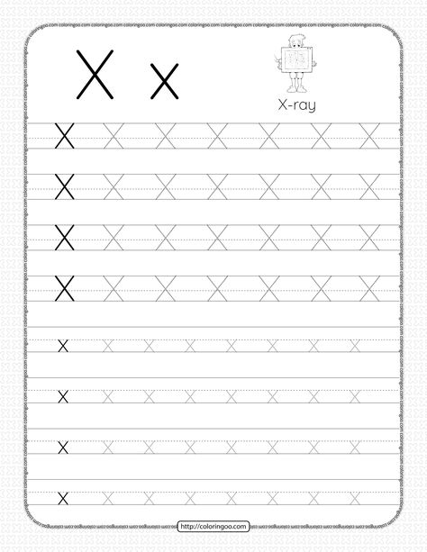 Printable Dotted Letter X Tracing Pdf Worksheet X For Alphabet, Free Alphabet Tracing Printables, X Worksheet, Tracing Practice Preschool, Alphabet Tracing Printables, Tracing Alphabet Letters, Free Printable Alphabet Worksheets, Alphabet Handwriting Practice, Kids Handwriting Practice