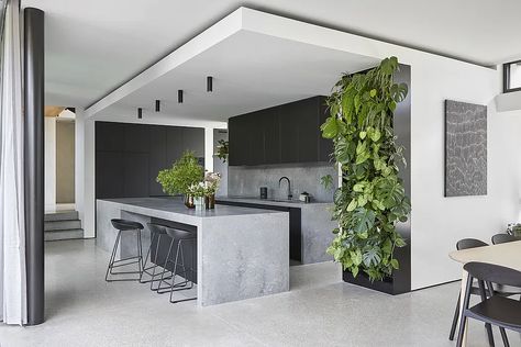 Rock House, Kitchen Ceiling, House On The Rock, Kitchen Inspiration Design, Black Rock, Melbourne Australia, Ceiling Design, Modern Interior Design, Interior Design Kitchen