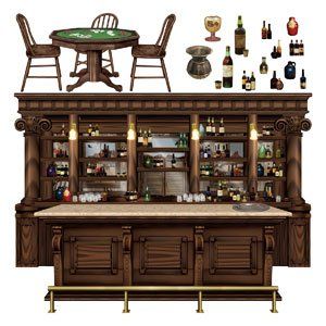 Western Cafe, Western Party Decorations, Saloon Decor, Western Bar, Western Saloon, Western Bedroom Decor, Western Bedding, Bottle Wall, Cowboy Party