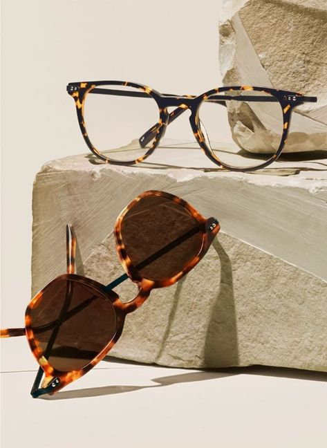 Warby Parker Terra: Glasses Inspired by Nature's Contrasts Frames Photoshoot, Eyewear Photoshoot, Unique Glasses Frames, Warby Parker Glasses, Sunglasses Art, Eyewear Photography, Riviera Chic, Spring Jewelry Trends, Eyewear Shop