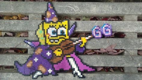 Awesome Perler Bead Patterns, Lava Lamp Perler Beads, Shrek Perler Beads, Spongebob Goofy Goober, Spongebob Perler Beads, Spongebob Perler, Melty Bead Designs, Show By Rock, Goofy Goober