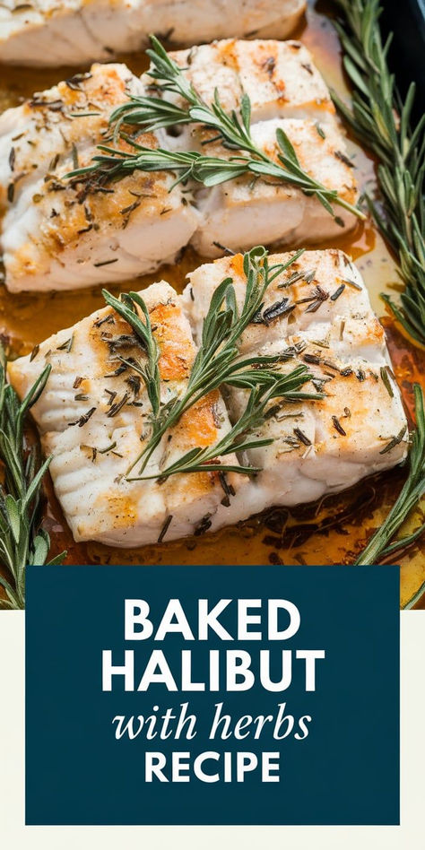 Savor the delicate flavors of this Baked Halibut with Herbs! A simple yet flavorful recipe featuring flaky halibut, fresh herbs, and a squeeze of lemon for a fresh finish. Herb Crusted Halibut, Oven Halibut Recipes, Fresh Halibut Recipes, Best Halibut Recipes Baked, Queer Eye Recipes, Heavenly Halibut Recipe, Baked Halibut Oven, Oven Baked Halibut Recipes, Cooking Halibut