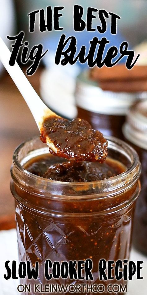 Fig Preserves Recipe, Fig Butter, Fig Jam Recipe, Crock Pot Desserts, Fig Recipes, Breakfast Meal, Pumpkin Butter, Fig Jam, Dried Figs